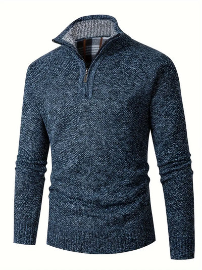 Ingram - Casual Pullover mit Stehkragen und Viertelreißverschluss