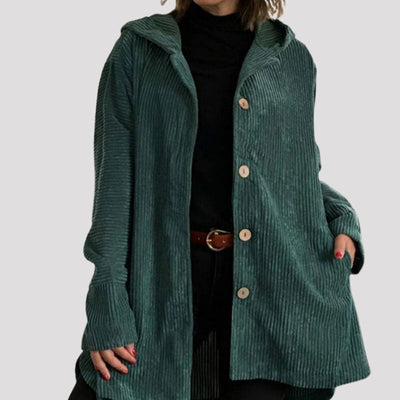 Lässige Kapuzenjacke aus Cord für den Herbst