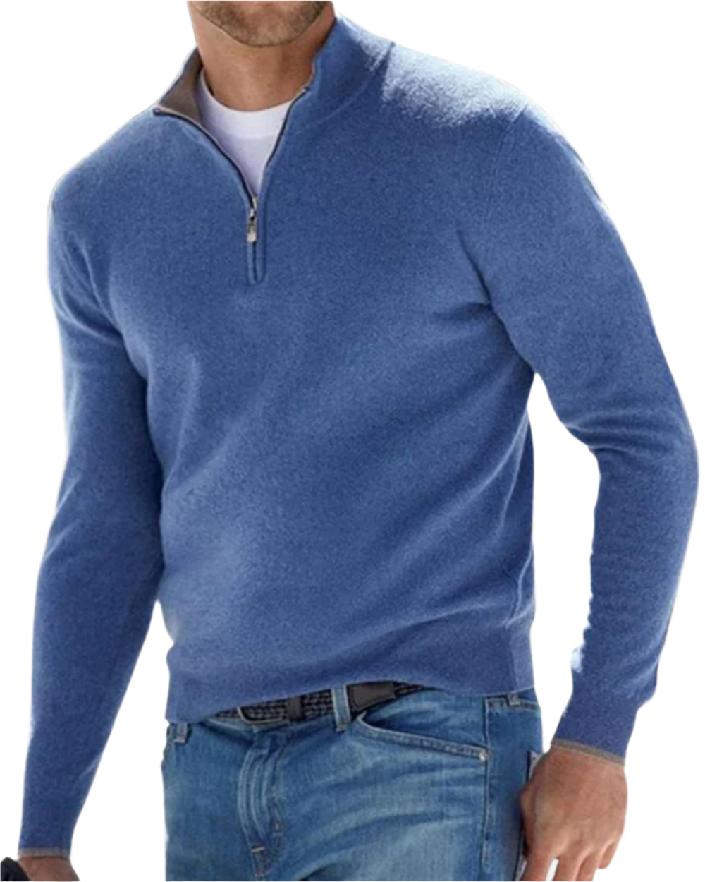 Eleganter Zip-Pullover