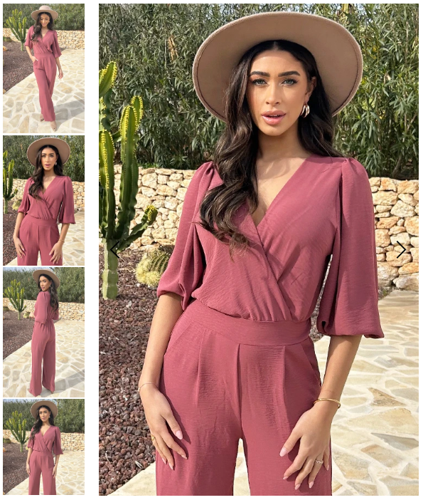 Zeitloser | V-Ausschnitt Jumpsuit