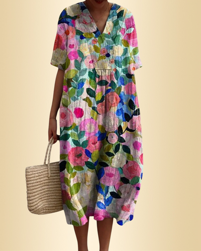 Delia™ | Elegantes Blumenkleid