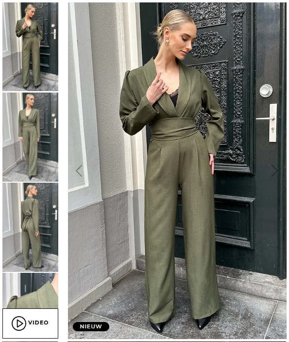 Klassischer, detailreicher Anzug-Jumpsuit