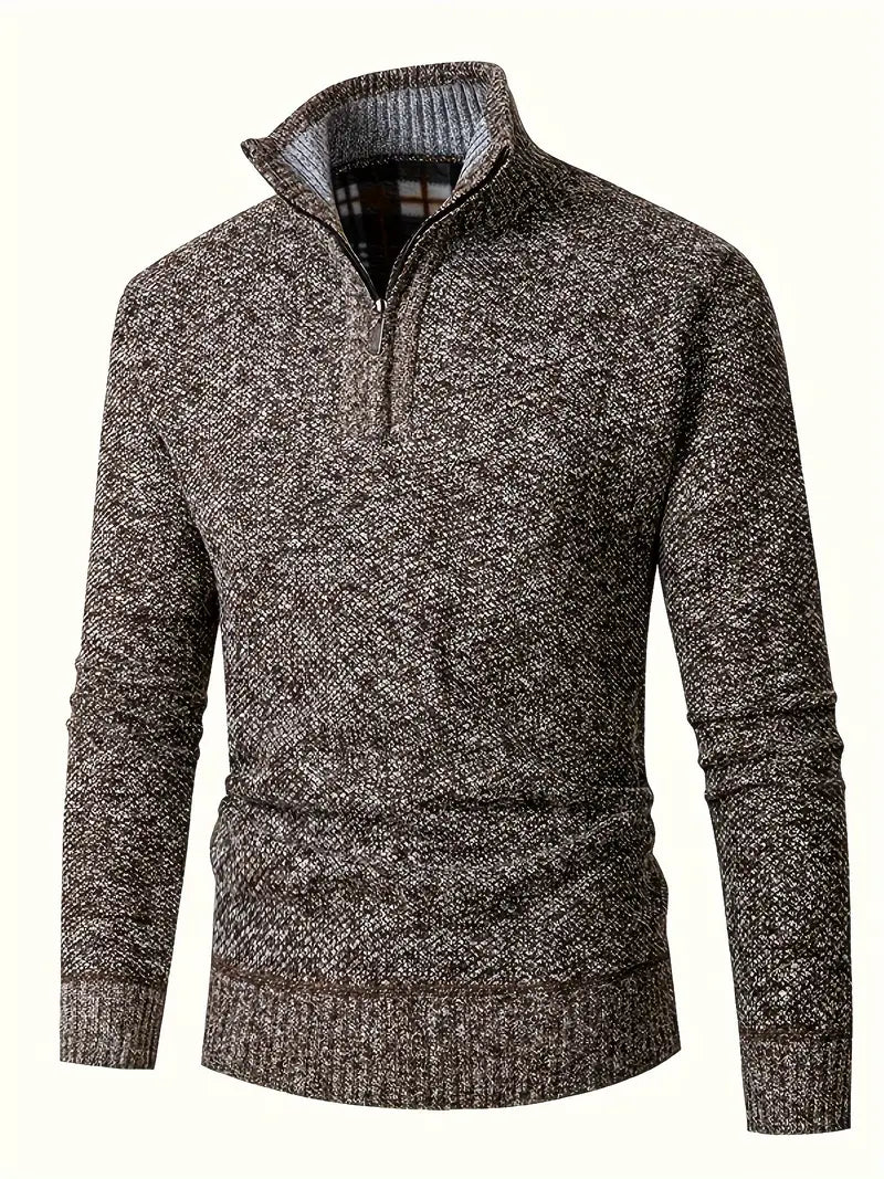 Ingram - Casual Pullover mit Stehkragen und Viertelreißverschluss