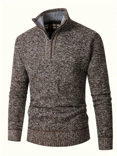Ingram - Casual Pullover mit Stehkragen und Viertelreißverschluss
