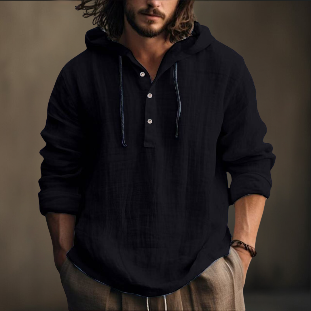 Bradley Elegantes Langarm Hemd Mit Kapuze