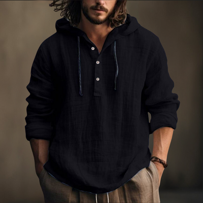 Bradley Elegantes Langarm Hemd Mit Kapuze