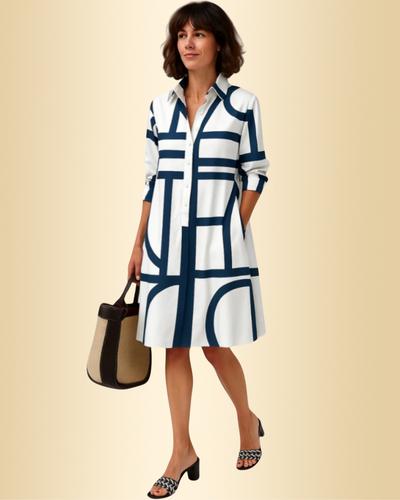 Lili™ | Geometrisches Midikleid