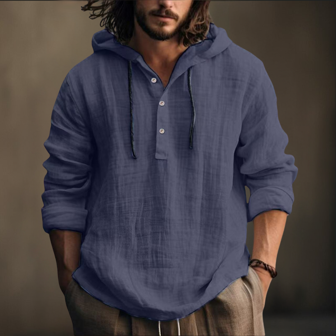 Bradley Elegantes Langarm Hemd Mit Kapuze