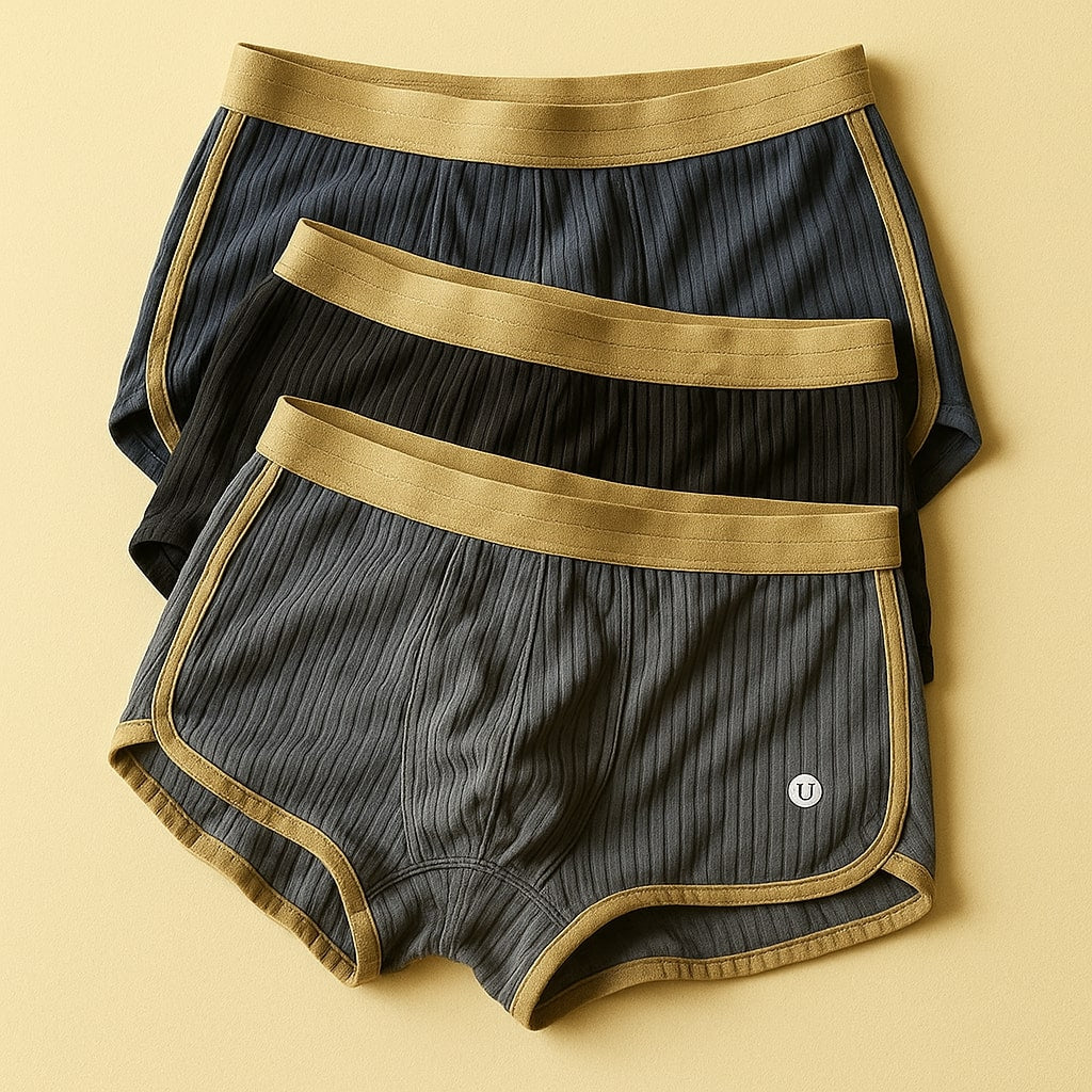 Nuvor™ | Set aus 3 Boxershorts aus Rippbaumwolle