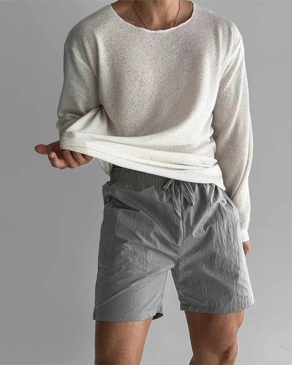 Alaric - T-Shirt Casual aus Strick