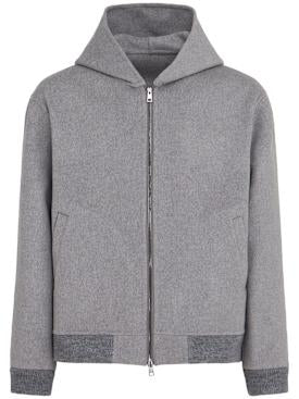 The Core | Wollmisch-Hoodie mit Zip & Kapuze