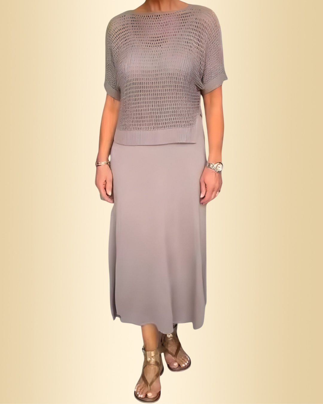 Claudia™ | Sommerkleid mit Strickoberteil