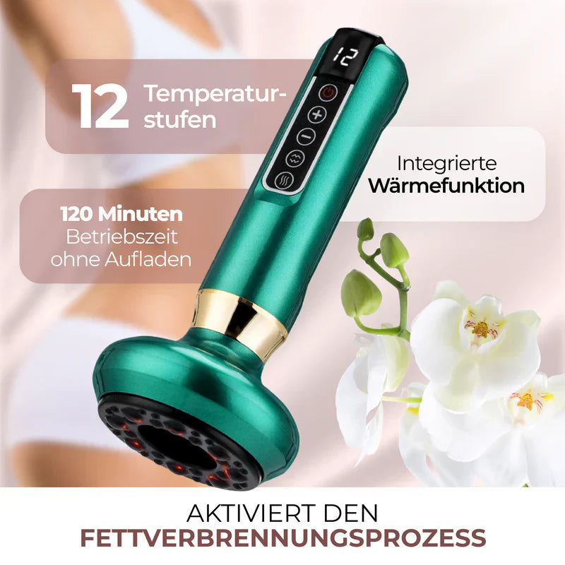 CelluSculpt™ | 4-in-1 Massagegerät mit Schröpfen, Infrarot & Wärme – reduziert Cellulite und Dehnungsstreifen sichtbar
