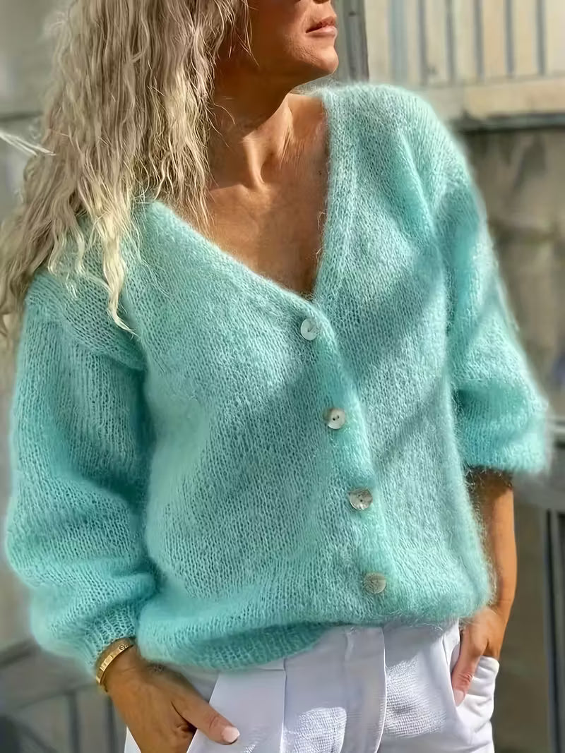 Hozanna - Langärmeliger Strickpullover Mit Knöpfen