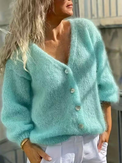 Hozanna - Langärmeliger Strickpullover Mit Knöpfen