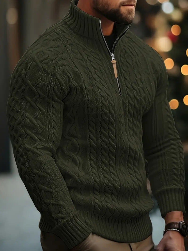Rabada™| Strickpullover Mit Halbem Reißverschluss Und Stehkragen