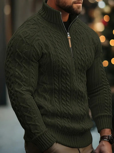 Rabada™| Strickpullover Mit Halbem Reißverschluss Und Stehkragen