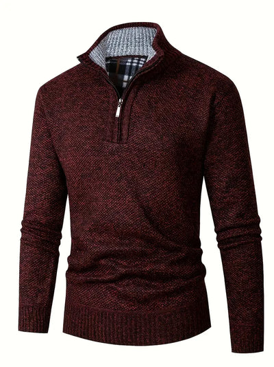 Ingram - Casual Pullover mit Stehkragen und Viertelreißverschluss