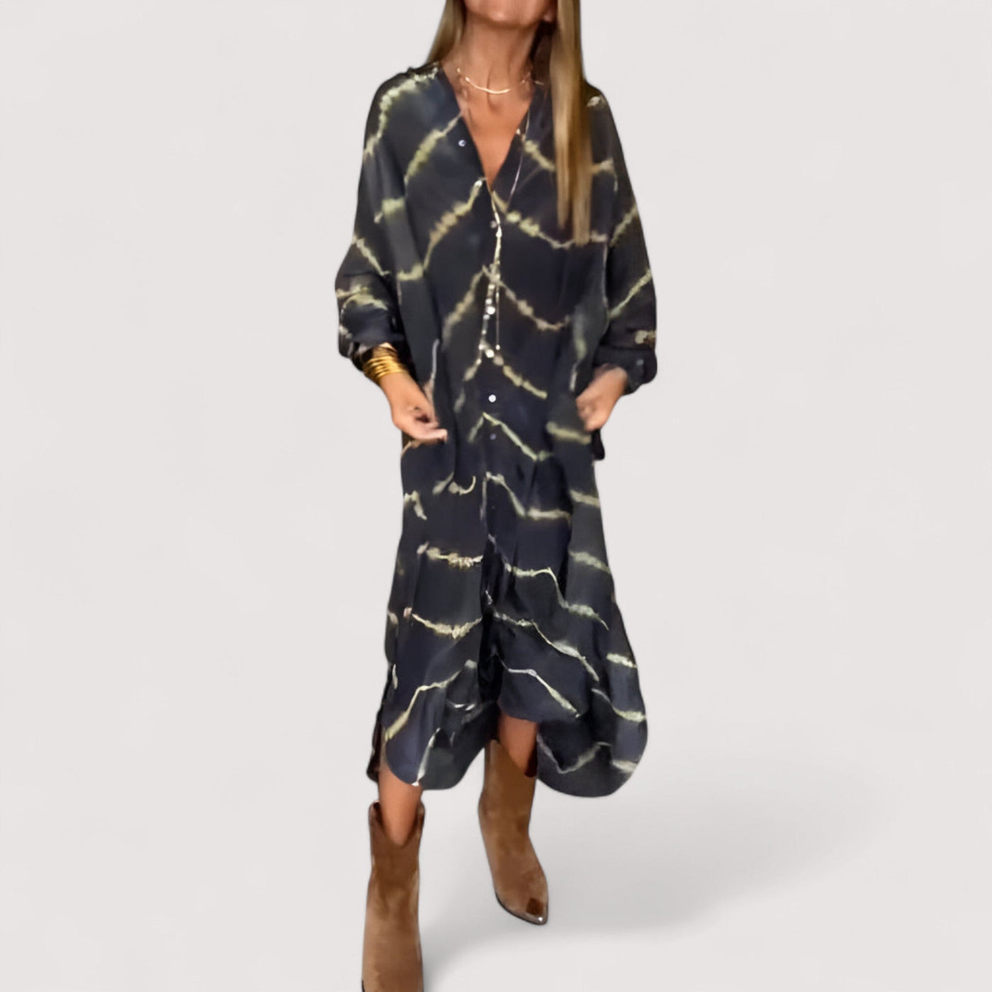 Maren™ | Gestreiftes Maxikleid
