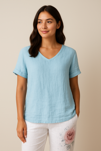 HERBERGER | Jeanny Bluse aus Baumwoll-Leinen für Alltag & Freizeit