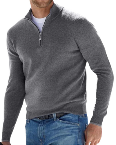 Eleganter Zip-Pullover