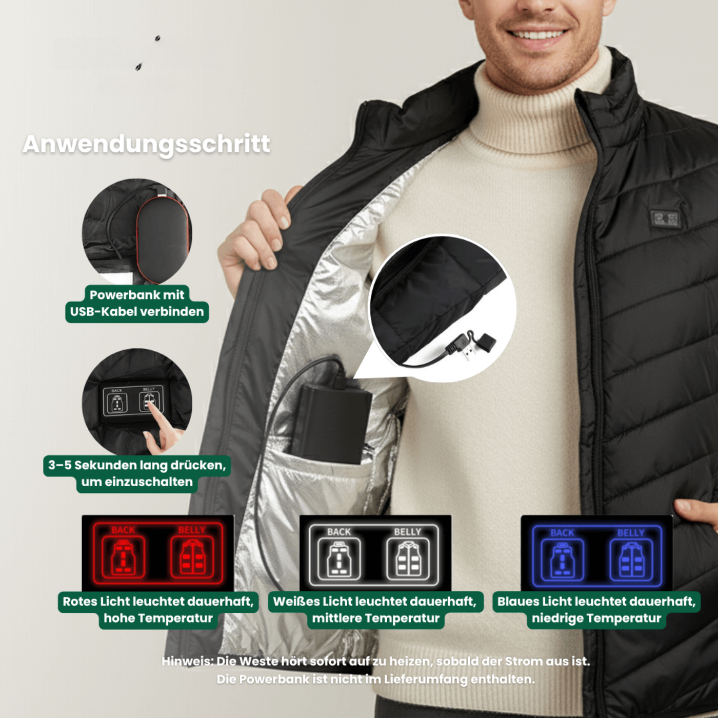 Hunziker™| Beheizte Weste