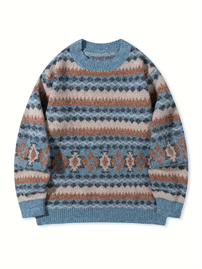 Hartman Lässiger Geometrischer Strick Pullover