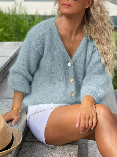 Hozanna - Langärmeliger Strickpullover Mit Knöpfen