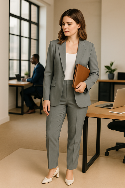 HERBERGER | Damen Operah Zweiteiler mit Blazer und Hose für Büro & Hochzeit