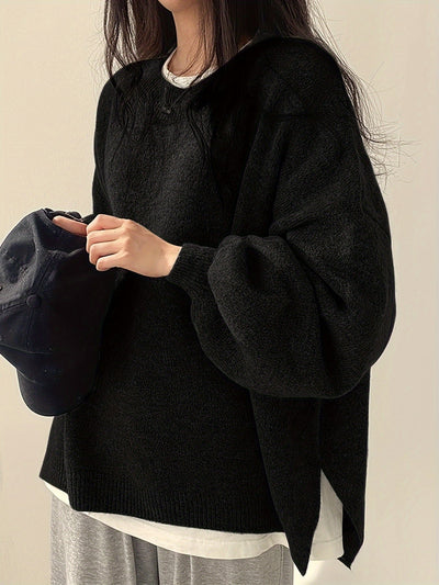 Pearline™ Pullover Mit Rundhalsausschnitt Und Langen Ärmeln