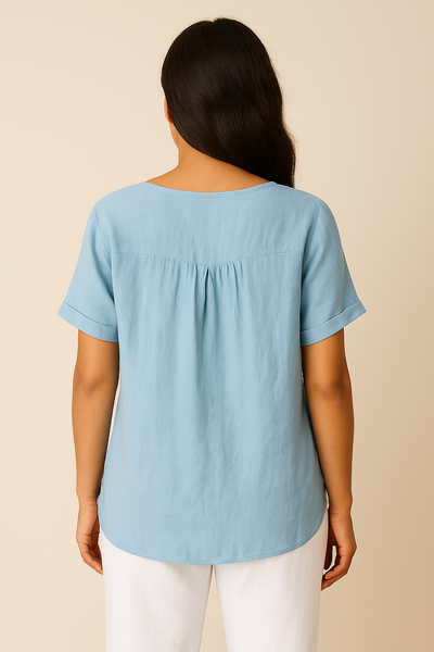 HERBERGER | Jeanny Bluse aus Baumwoll-Leinen für Alltag & Freizeit