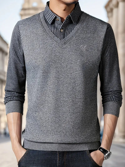 Leroy - Casual Pullover mit langen Ärmeln aus Strick