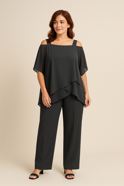 HERBERGER | Damen Zweiteiler mit Schulterfreiheit und weiter Passform für Freizeit & Büro