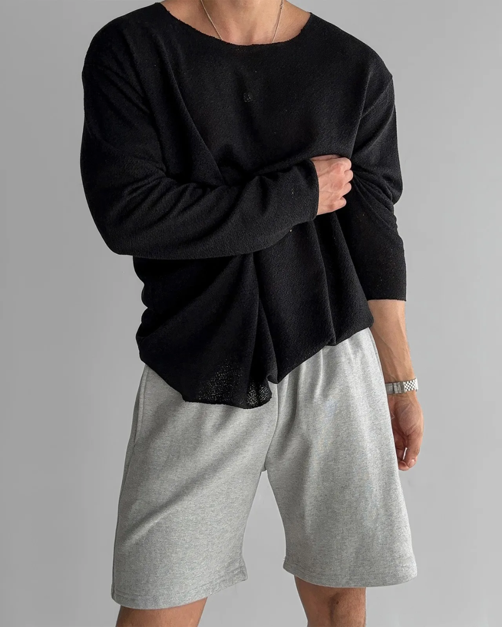 Alaric - T-Shirt Casual aus Strick