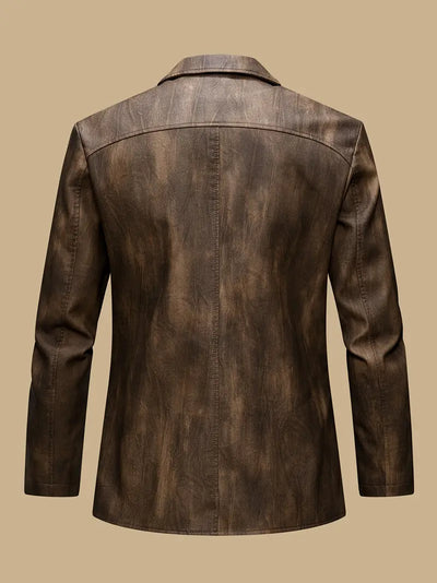 Julien – Leder Jacke Mit Lokomotiv Kragen