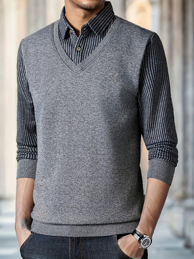 Leroy - Casual Pullover mit langen Ärmeln aus Strick