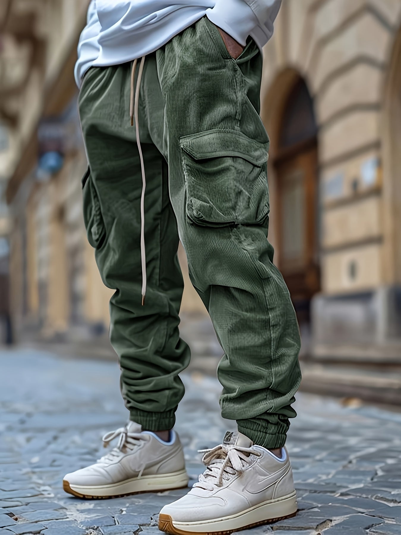 Genevieve - Jogginghose Aus Kord Mit Kordelzug Der Taille
