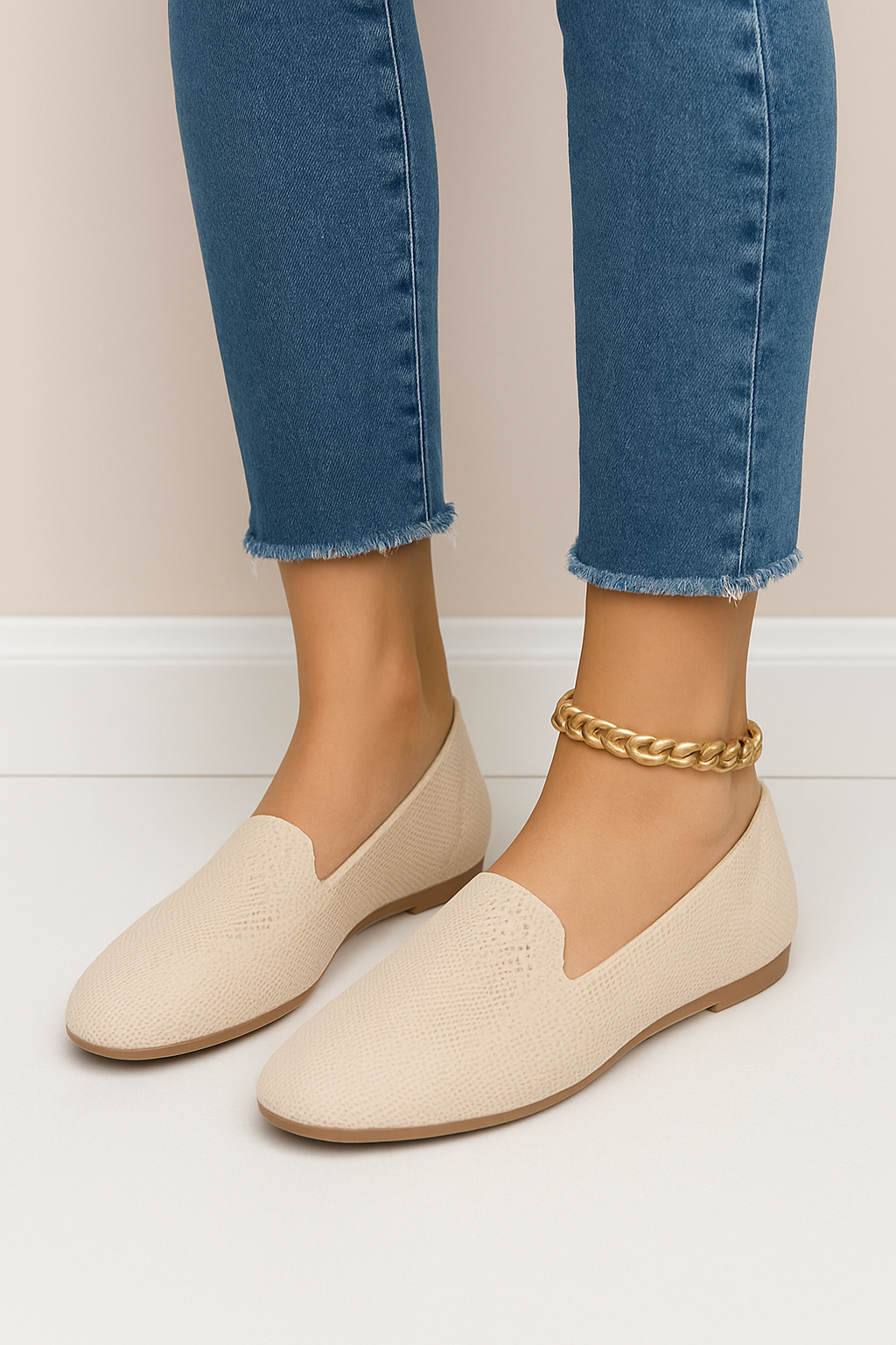 HERBERGER | Damen Slipper-Loafer aus Strick für Arbeit & Freizeit