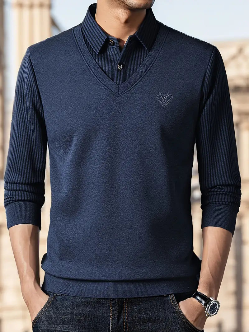 Leroy - Casual Pullover mit langen Ärmeln aus Strick