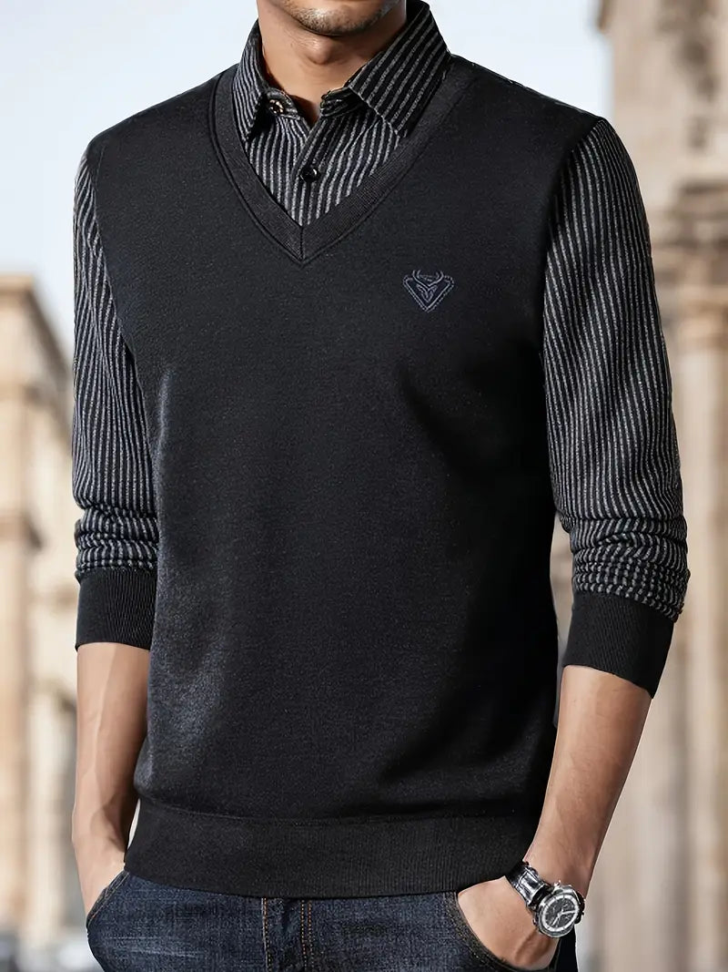 Leroy - Casual Pullover mit langen Ärmeln aus Strick