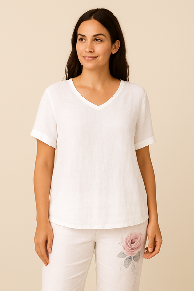 HERBERGER | Jeanny Bluse aus Baumwoll-Leinen für Alltag & Freizeit