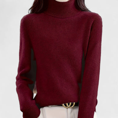 Sapphire | Pullover mit hohem Kragen in einfarbig