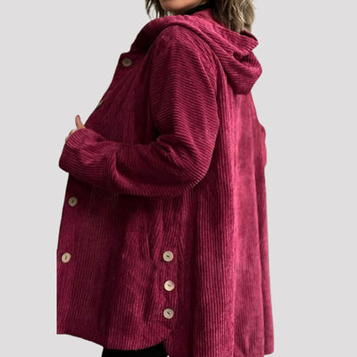 Lässige Kapuzenjacke aus Cord für den Herbst