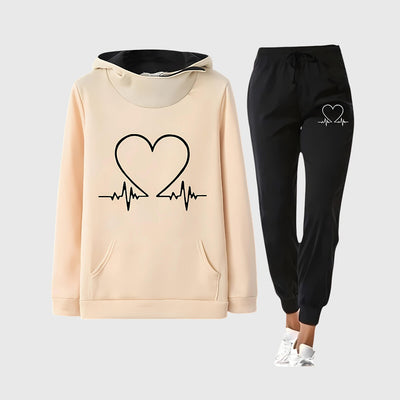 Heartbeat™ Damen Pullover-Jogger-Set