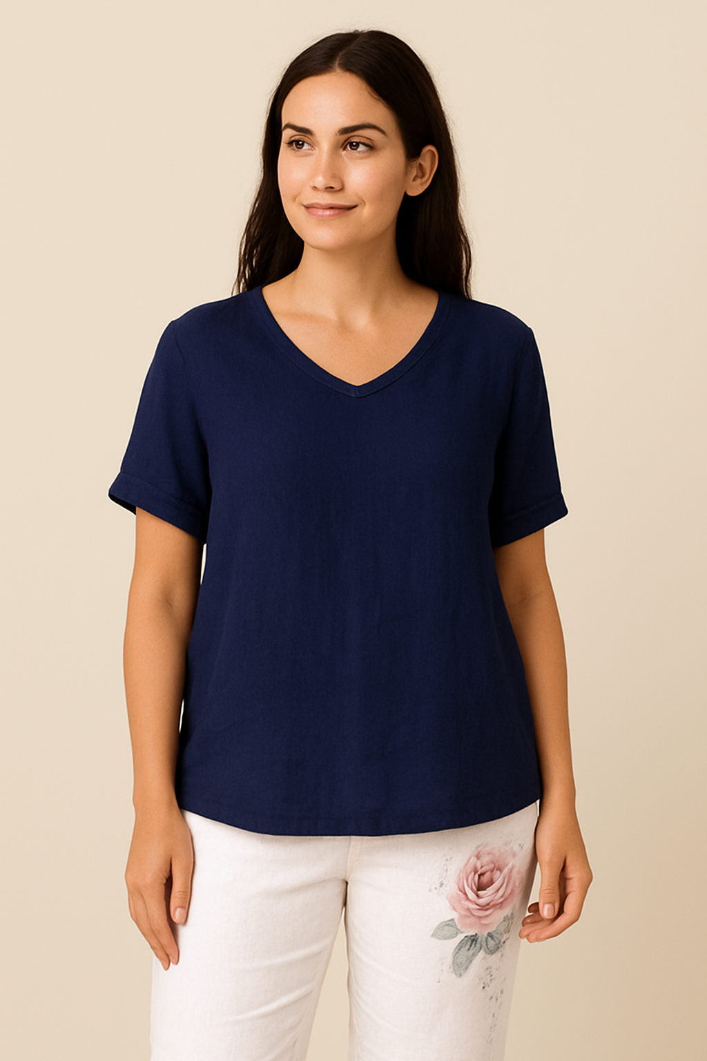 HERBERGER | Jeanny Bluse aus Baumwoll-Leinen für Alltag & Freizeit