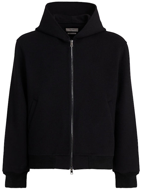 The Core | Wollmisch-Hoodie mit Zip & Kapuze