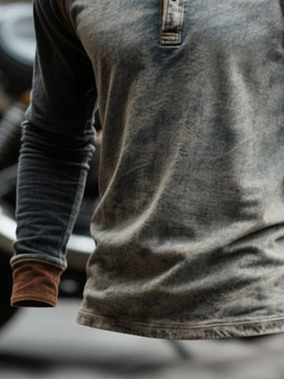 HUNZIKER - Lässiges Henley-Langarm-T-Shirt