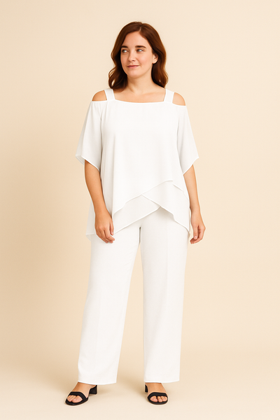 HERBERGER | Damen Zweiteiler mit Schulterfreiheit und weiter Passform für Freizeit & Büro