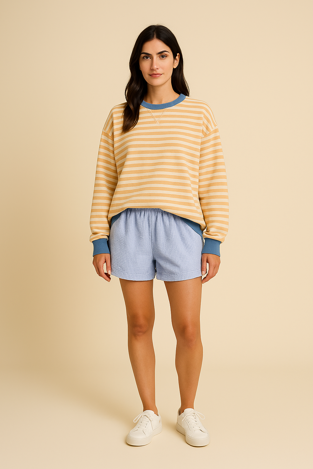 HERBERGER | Damen Pullover mit Streifen und lockerem Schnitt