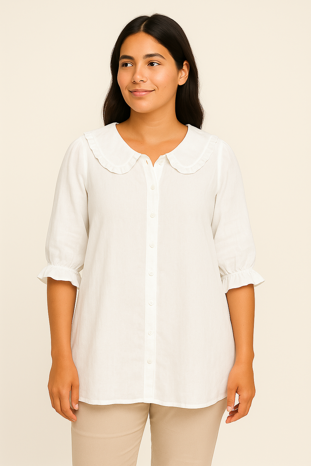 HERBERGER| Damen Bluse mit Rüschenakzent für Sommer